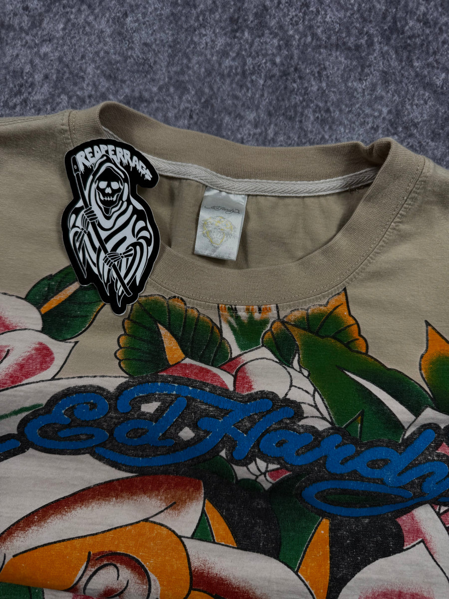 (rare) 2000s distressed ed hardy shirt (M)