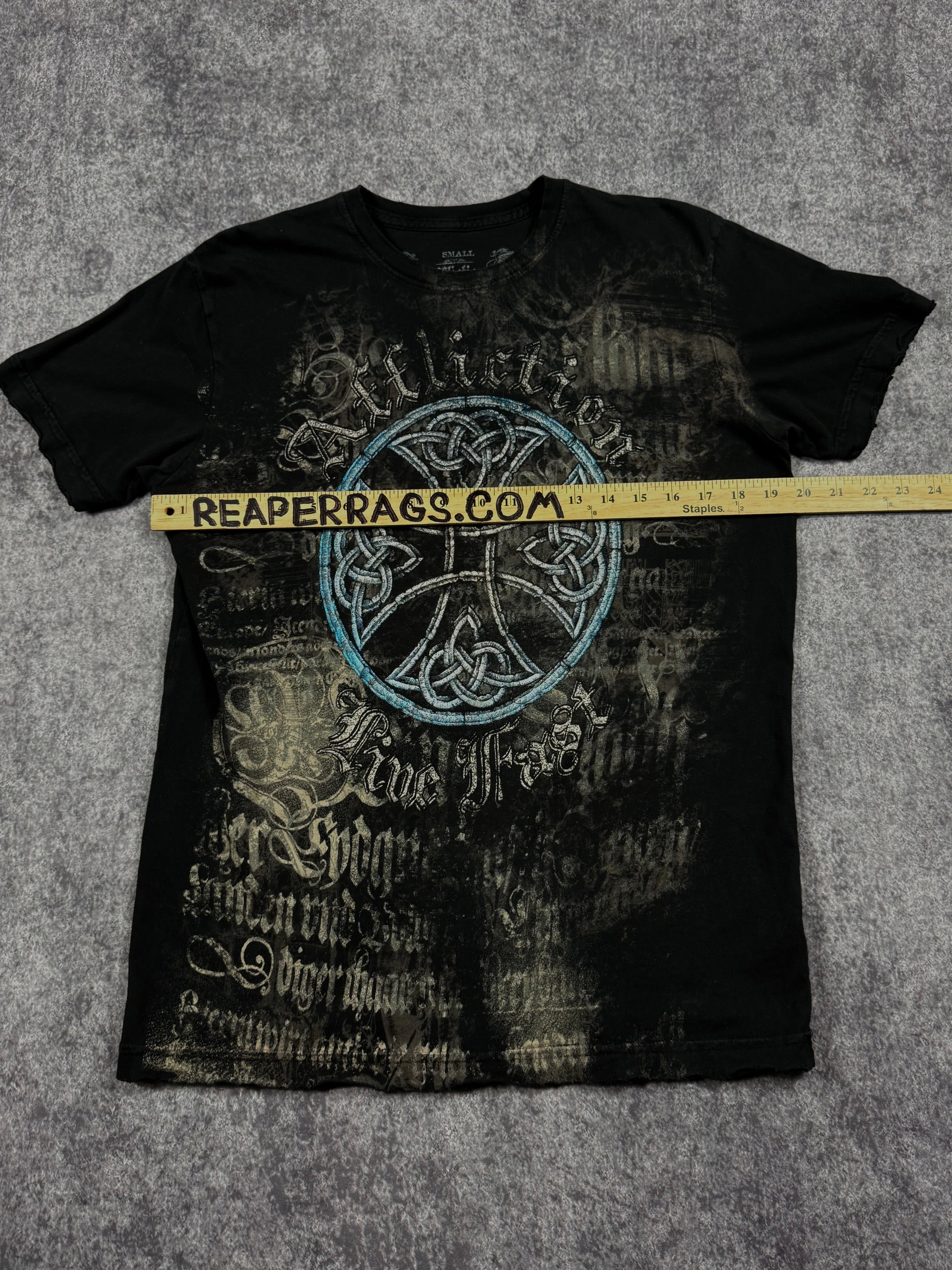 (rare) 2000s affliction chrome shirt (S)