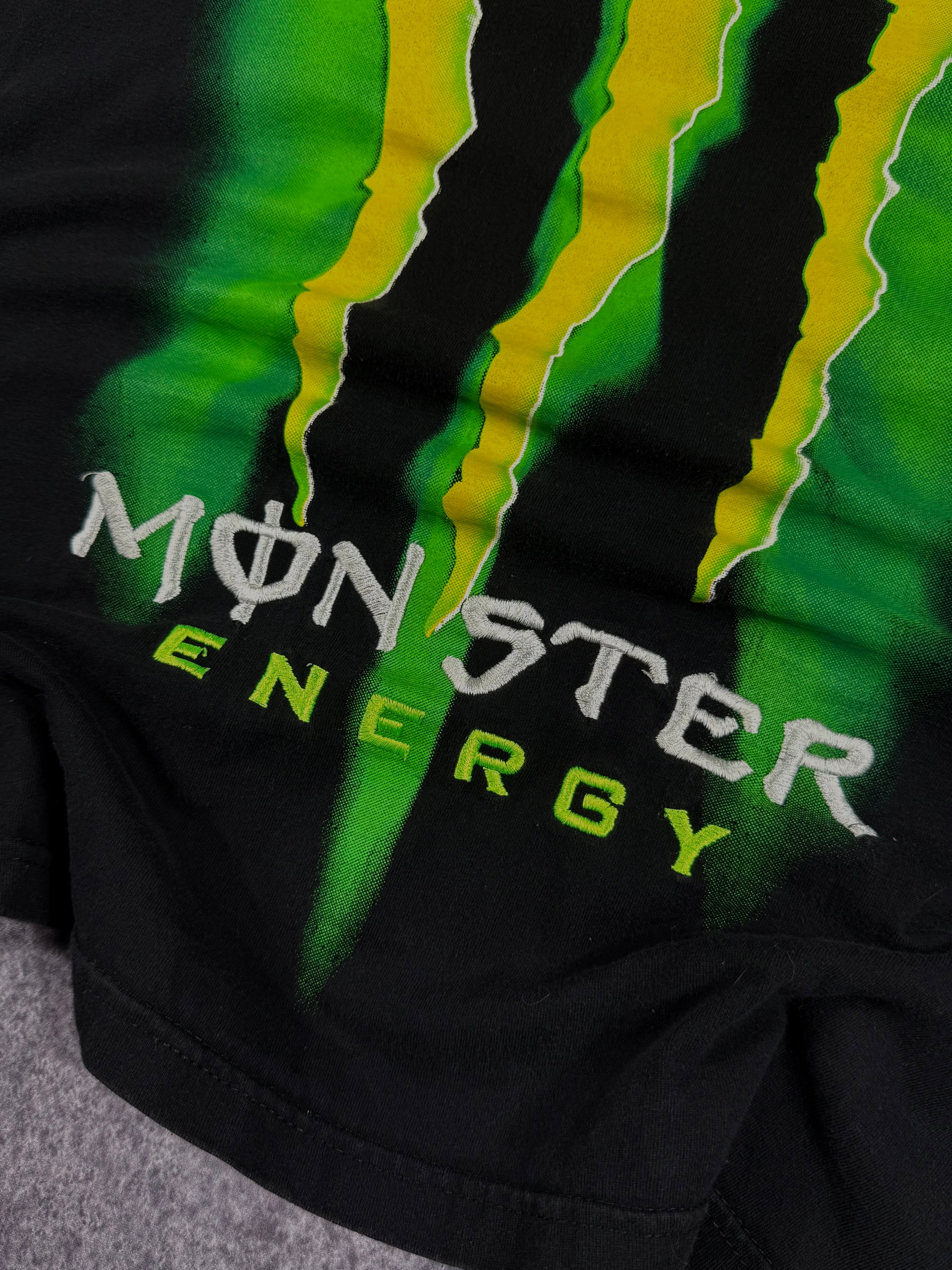 (rare) 2000s monster energy embroidered shirt (S)