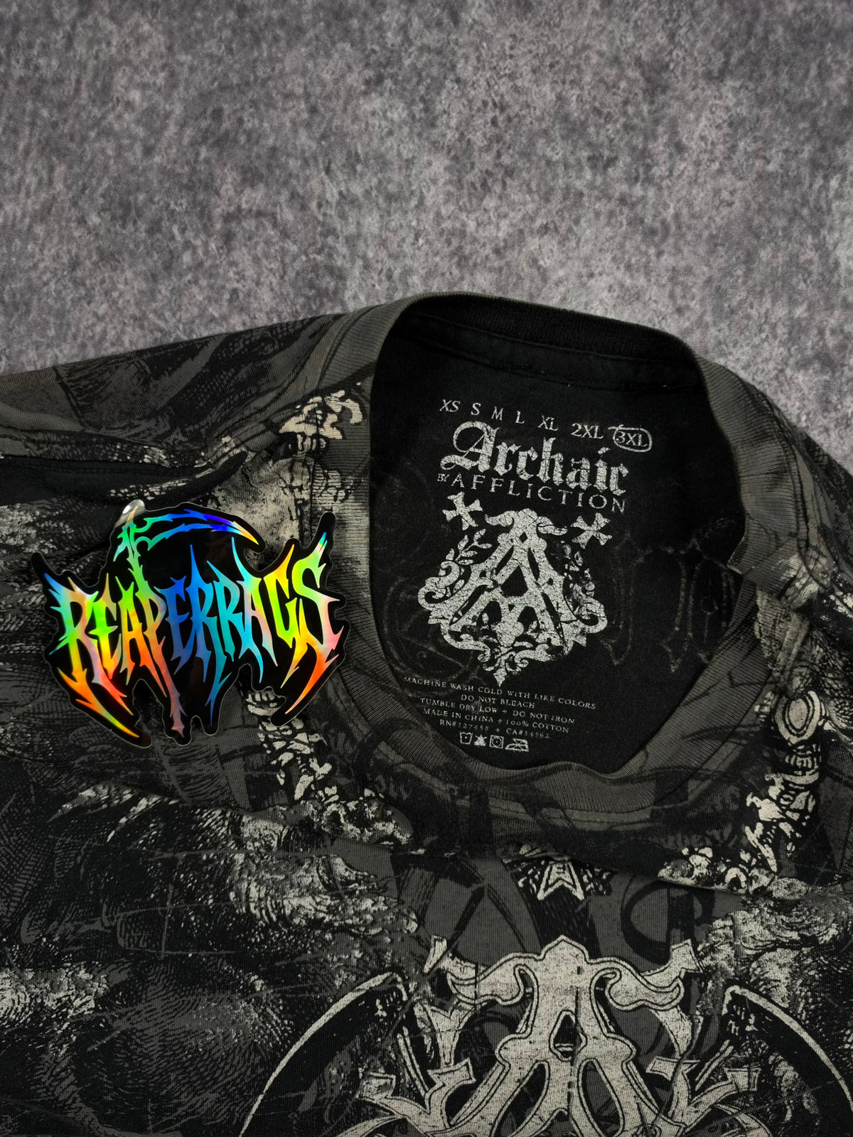 (RARE) 2000S ARCHAIC X AFFLCTION SHIRT (XXL)