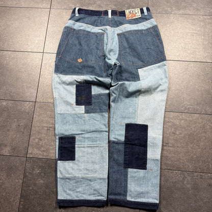 Enyce Patchwork Baggy Wide Leg Jeans (36x32)