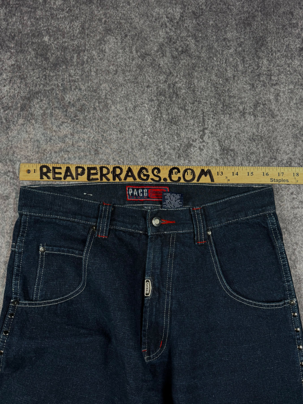 (rare) 2000s paco studded jeans (32x30)