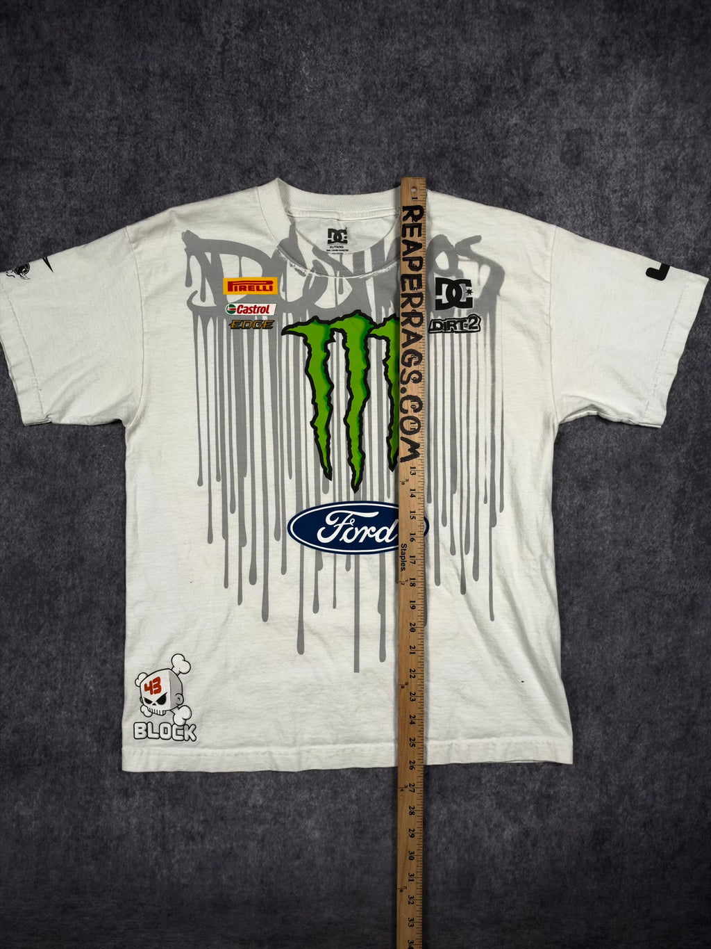 (GRAIL) 2000s DC SHOES x MONSTER ENERGY x KEN BLOCK SHIRT (S)