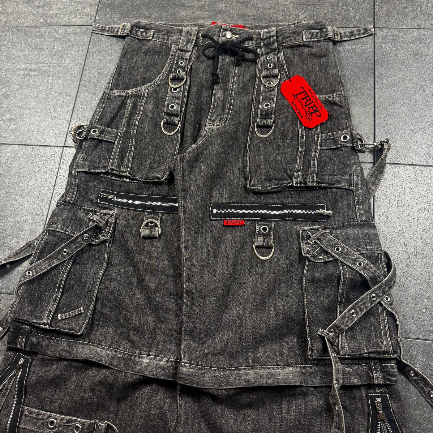 NWT 2000s Tripp NYC X-Strap Zip-Off Pant