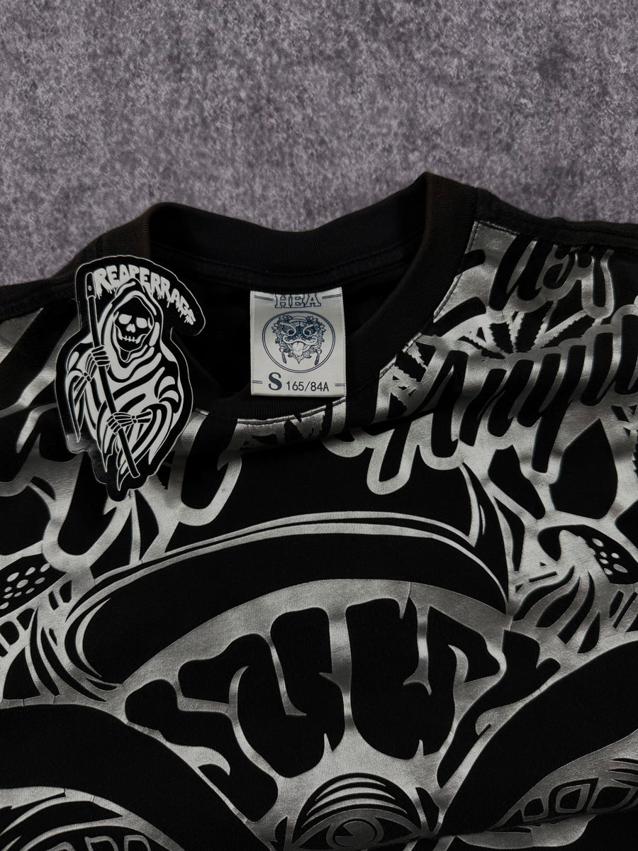 (rare) 2000s grunge chrome shirt (M)