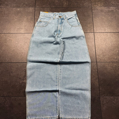 Y2K Deadstock JNCO Style Flip Flop Baggy Wide Leg Jeans (30x30)