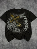 (rare) 2000s black chrome shirt (L)
