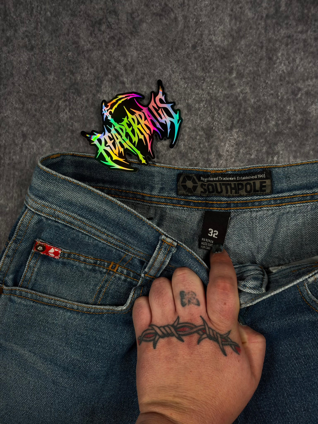 (GRAIL) 2000s SOUTHPOLE RED TAB JEANS (32x29)