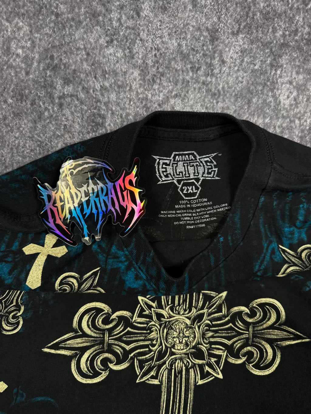 (RARE) 2000S MMA ELITE SHIRT (XL)