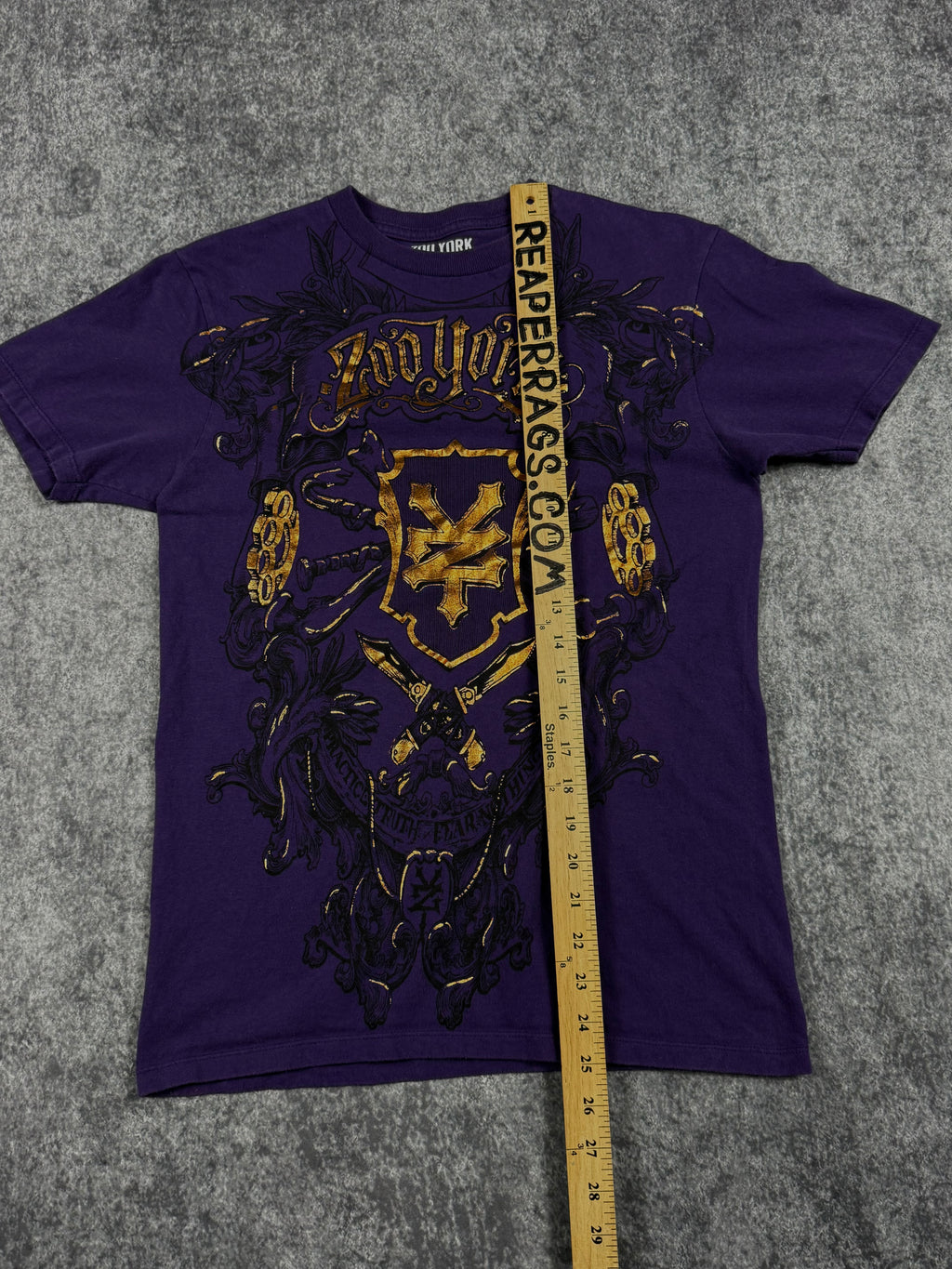 (rare) 2000s zoo york chrome shirt (XS)