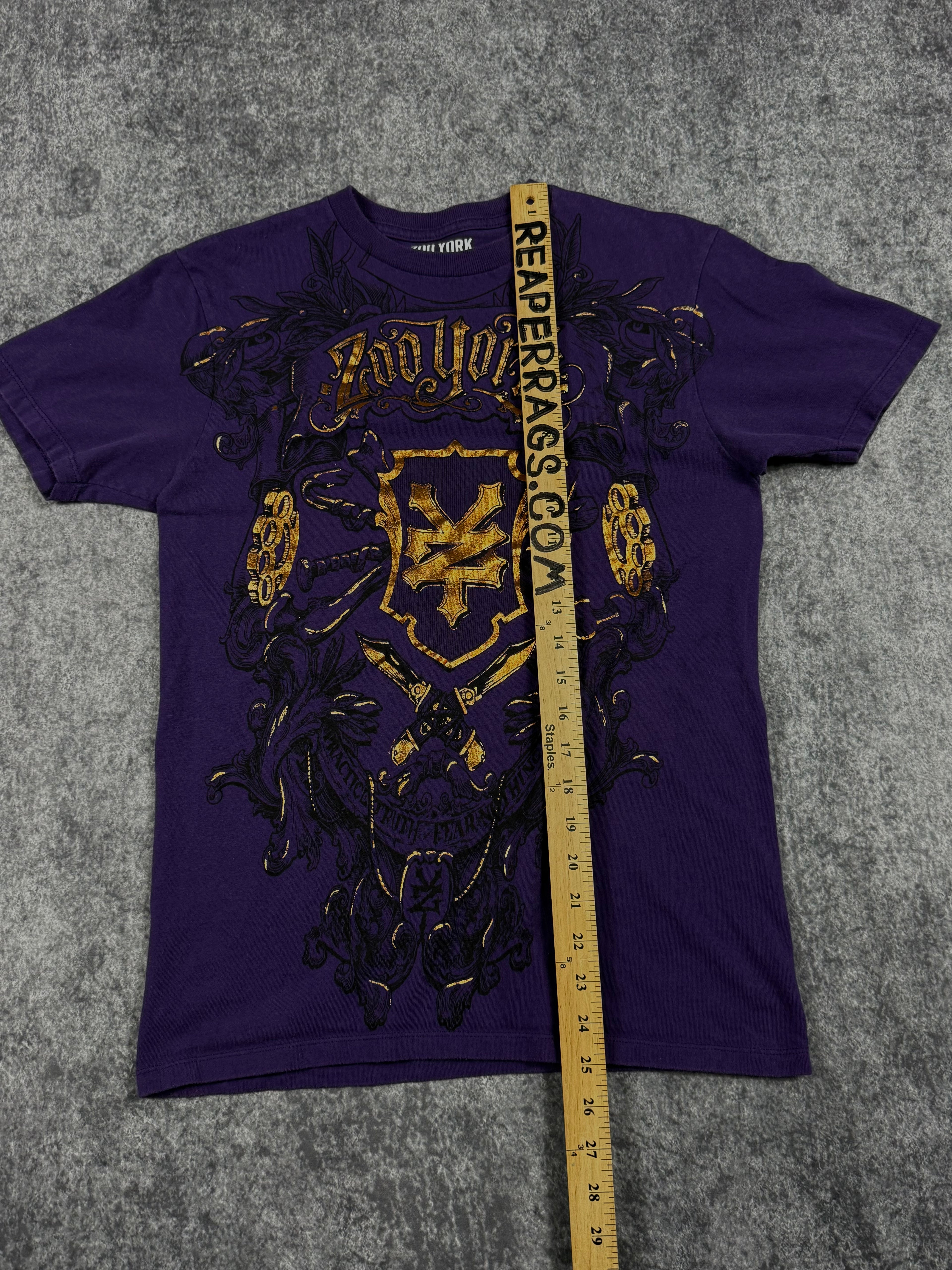 (rare) 2000s zoo york chrome shirt (XS)