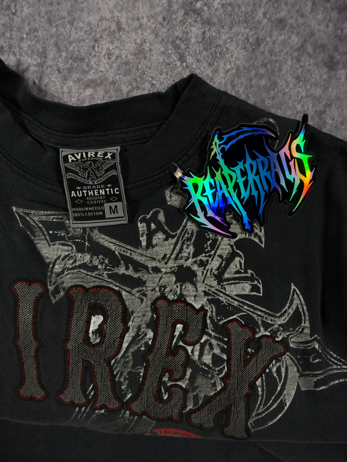 (RARE) 2000s EMBROIDERED AVIREX SHIRT (M)