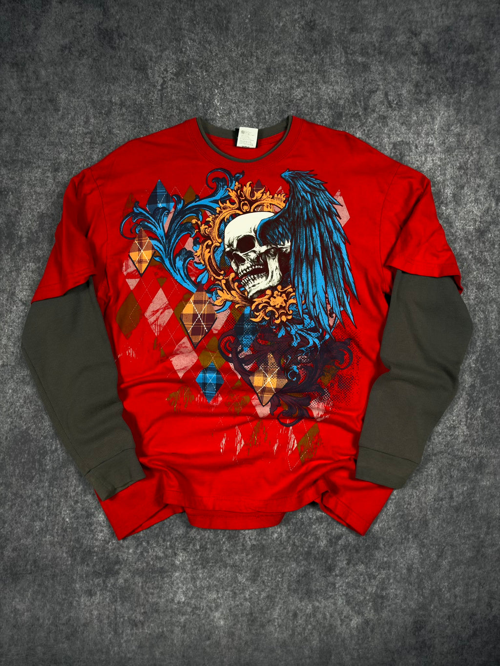 (RARE) 2000s HYBRID LAYERED SHIRT (L)
