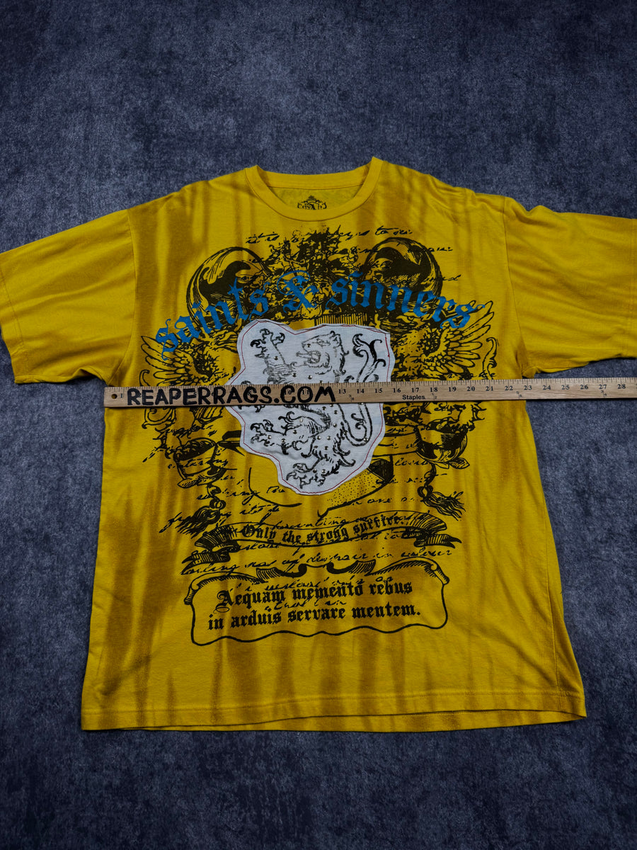 (rare) 2000s attitude gold shirt (XL)