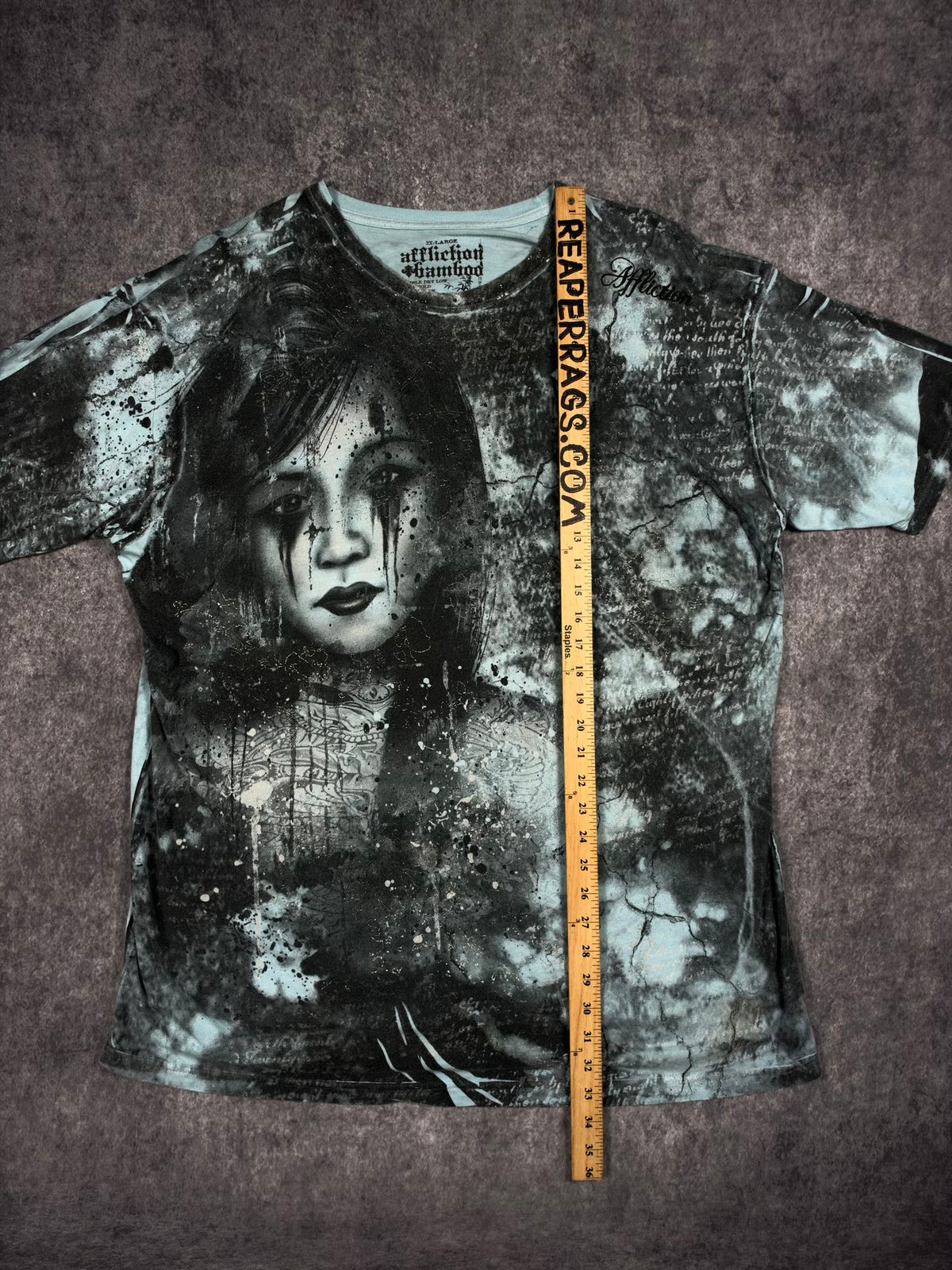 (GRAIL) 2000s CHROME AFFLICTION x BAMBOO SHIRT (XXL)