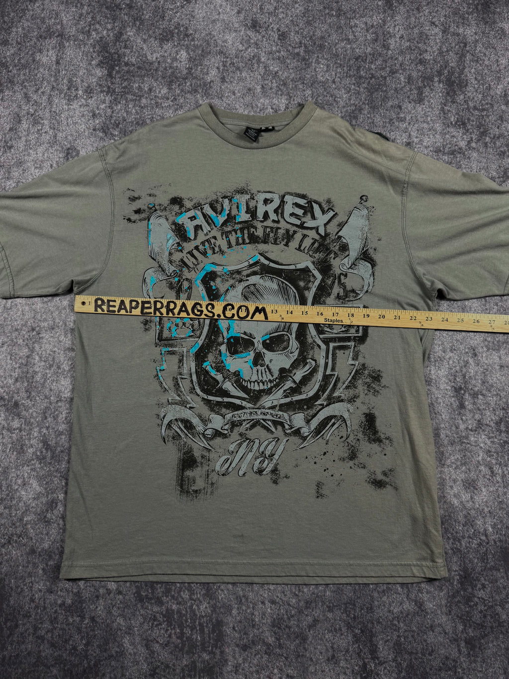 (rare) 2000s avirex chrome shirt (XL)