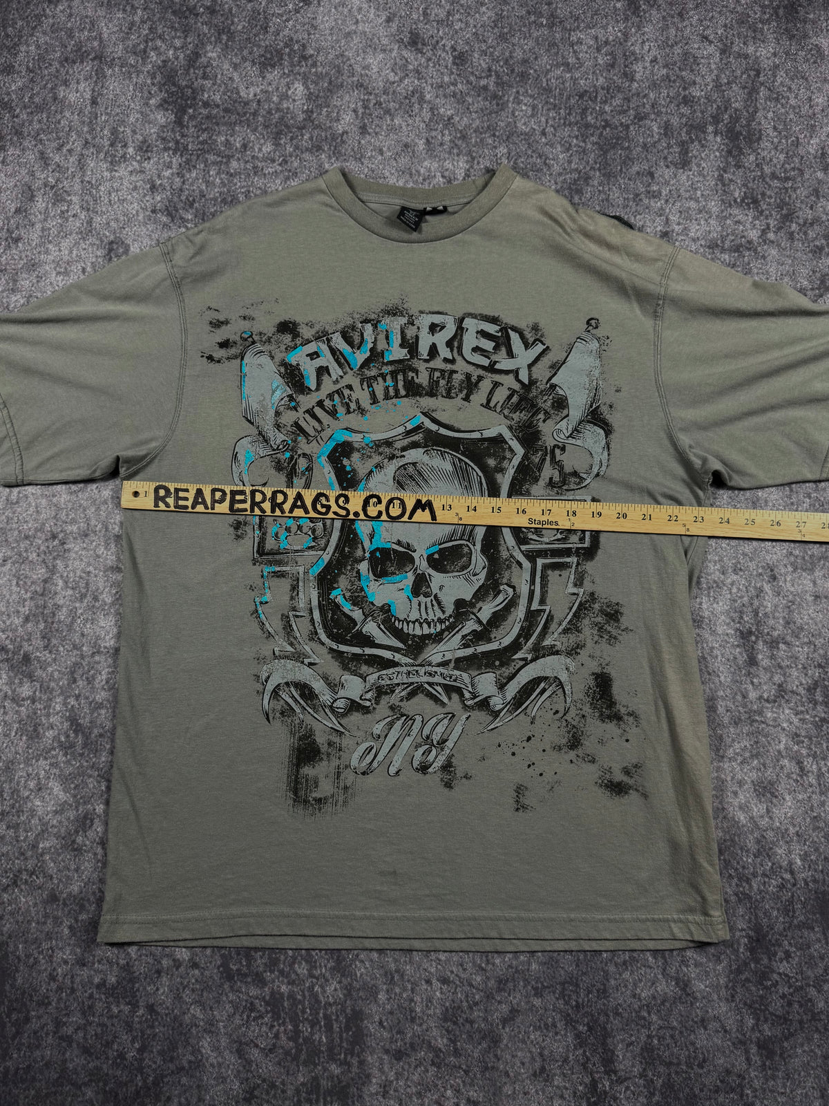 (rare) 2000s avirex chrome shirt (XL)