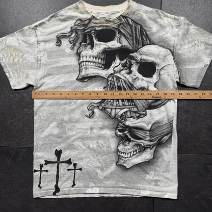 Y2K MMA ELITE Grunge Skull Tshirt (S)