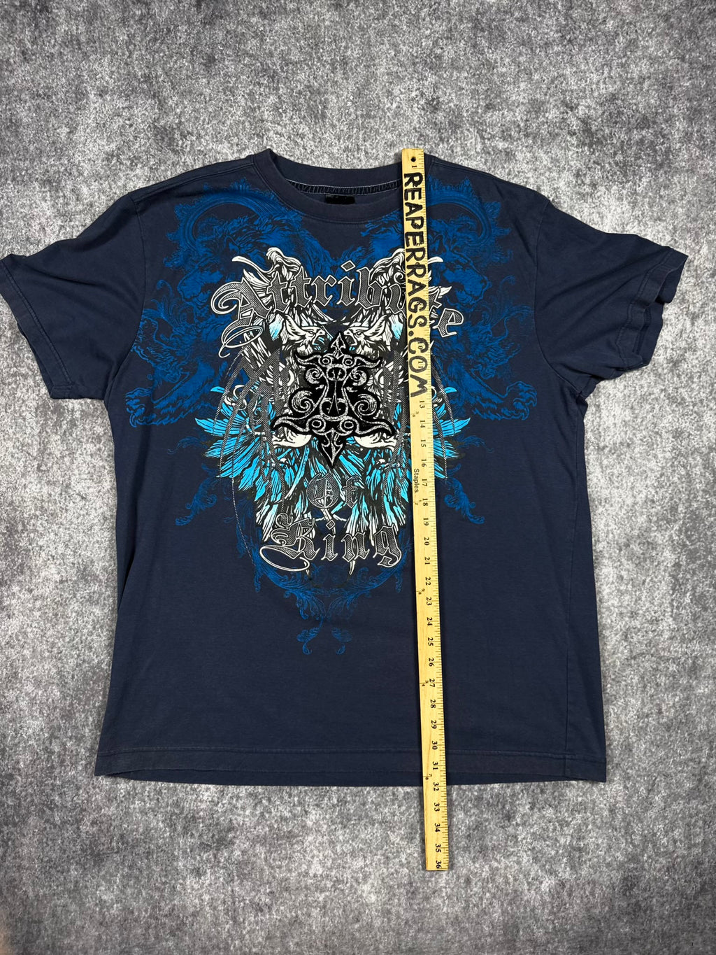 (RARE) 2000S RAW BLUE SHIRT (XL)