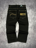 (RARE) 2000s BOOTLEG EMBROIDERED SOUTHPOLE JEANS (34x28)