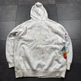 Deadstock 2000s Rhinestone Skull Hoodie (XXL)