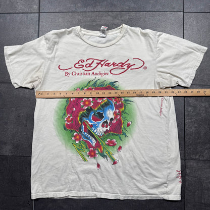 Ed Hardy Y2K Skull Tshirt (L)