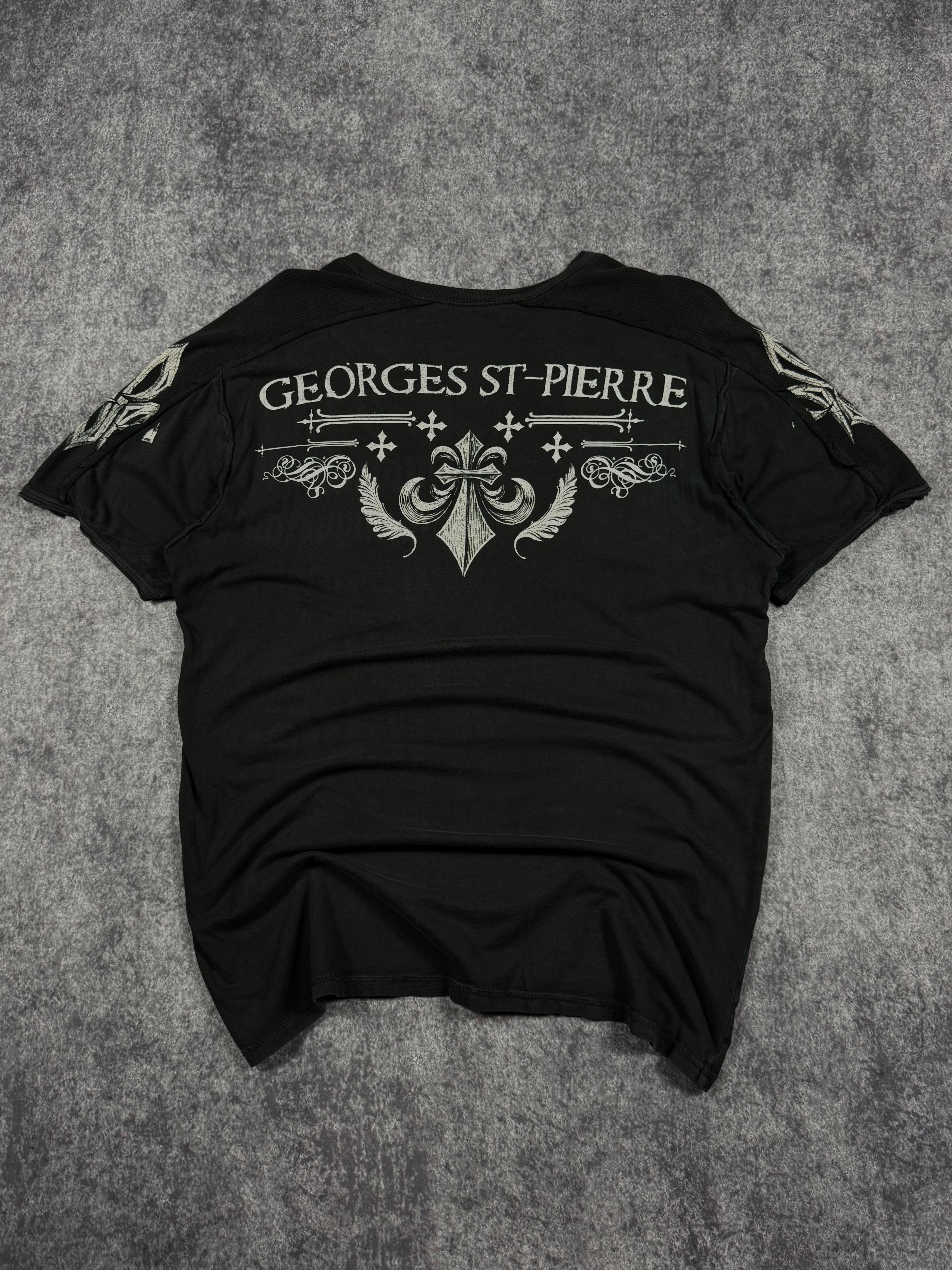 (rare) 2000s affliction x george’s st pierre shirt (L)
