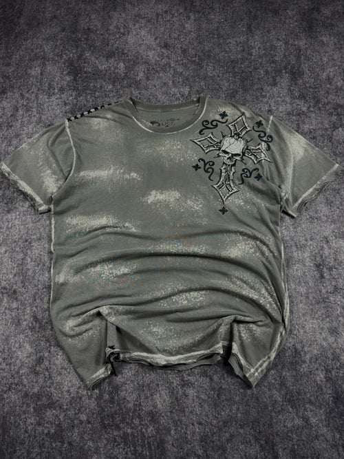 (rare) 2000s affliction chrome shirt (XL)