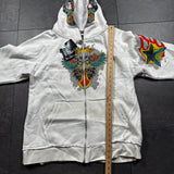 Deadstock 2000s Rhinestone Skull Hoodie (XL)