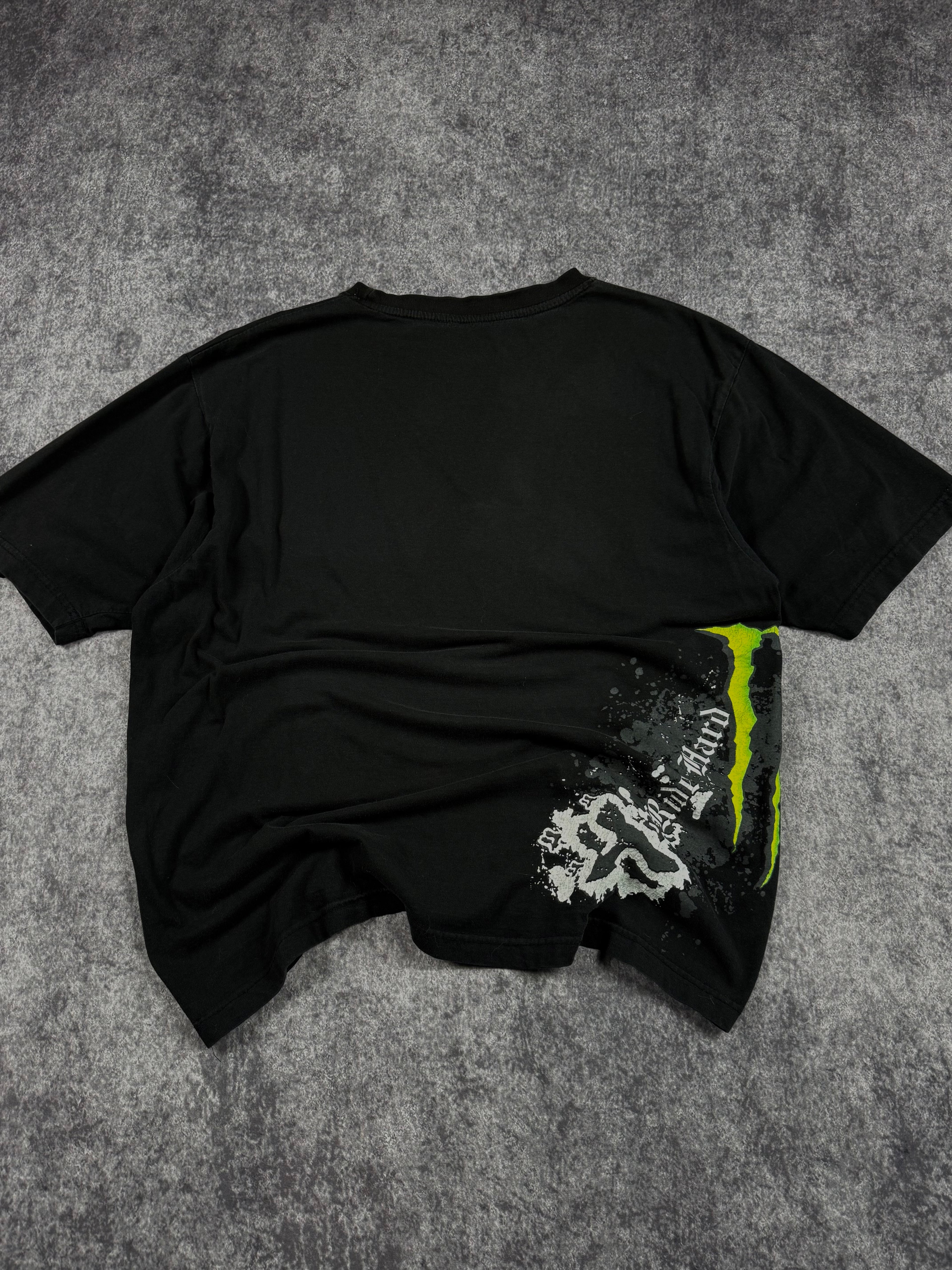 (rare) 2000s monster energy x fox racing shirt (L)