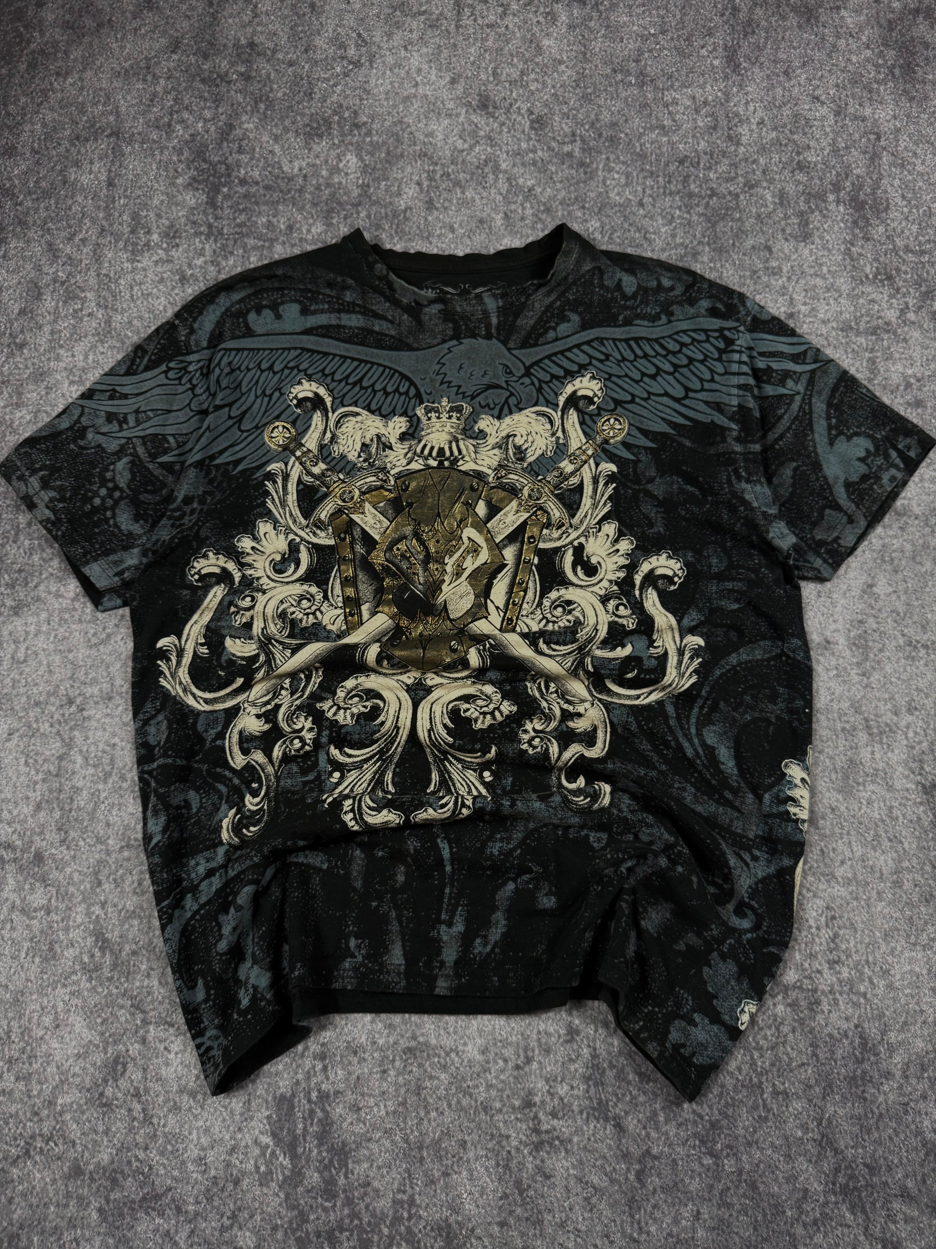(rare) 2000s konflic chrome shirt (L)