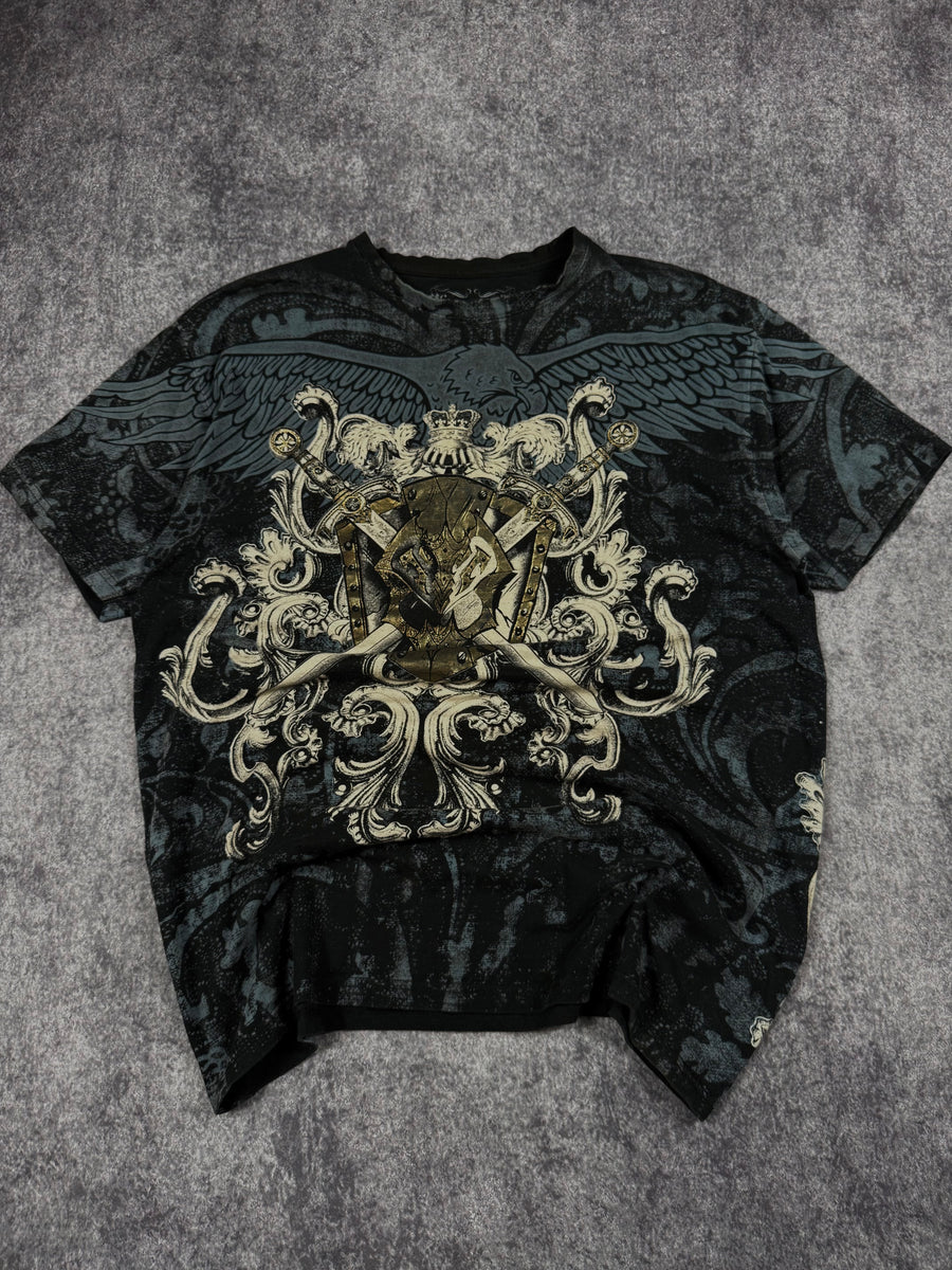 (rare) 2000s konflic chrome shirt (L)
