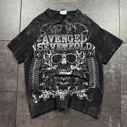 Y2K Avenged Sevenfold Grunge AOP Tshirt (S)