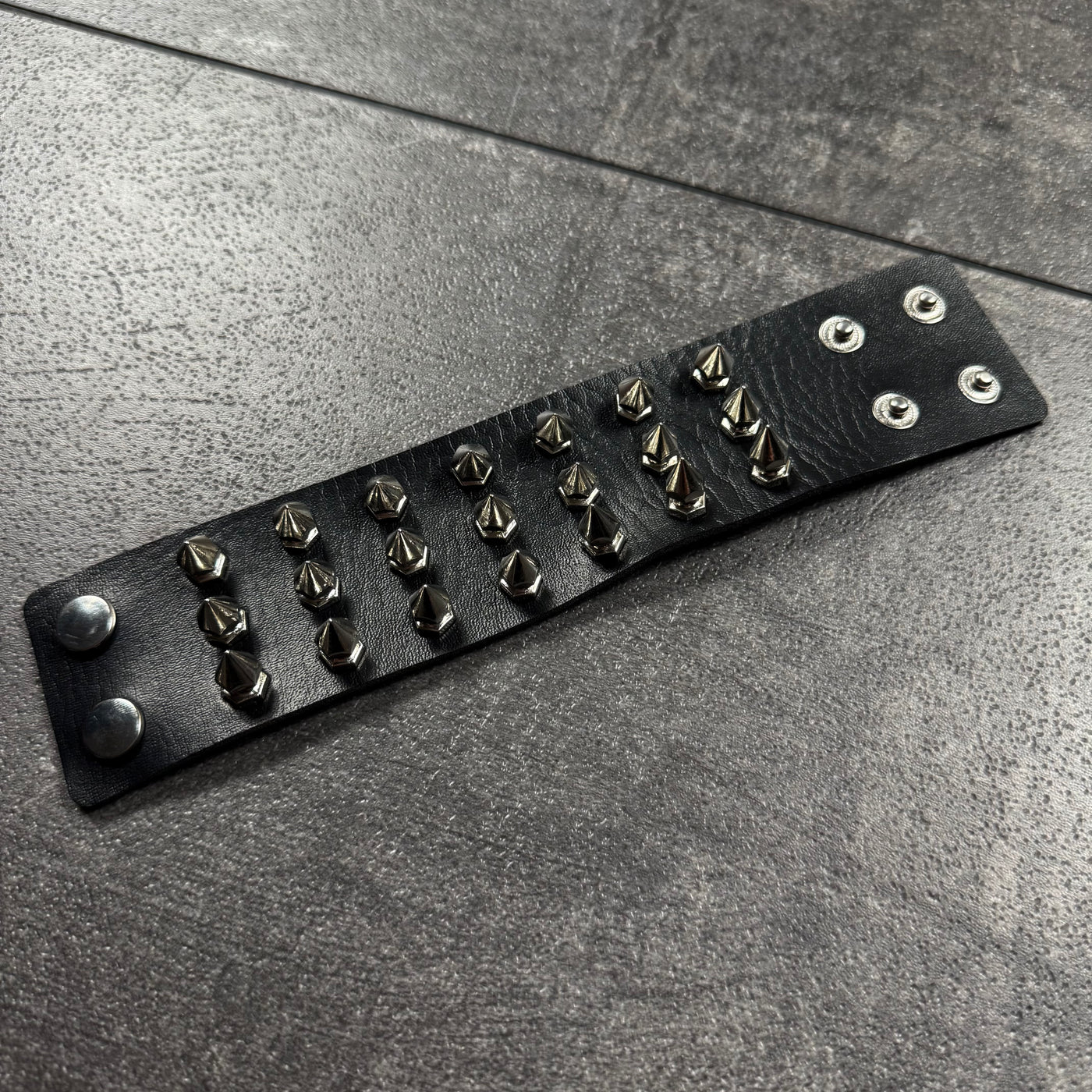 Triple Row Spike Bracelet