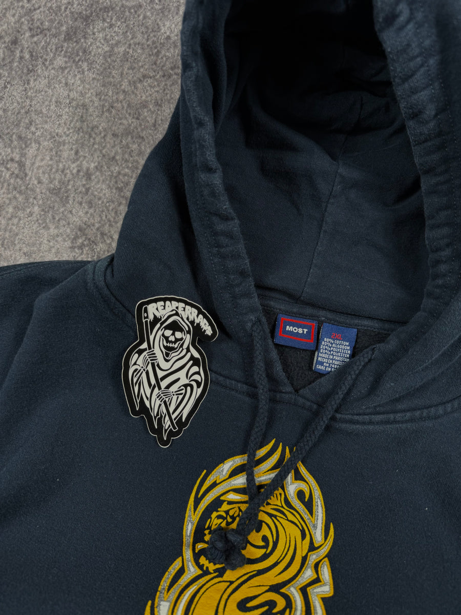 (rare) 2000s tribal hoodie (xxl)