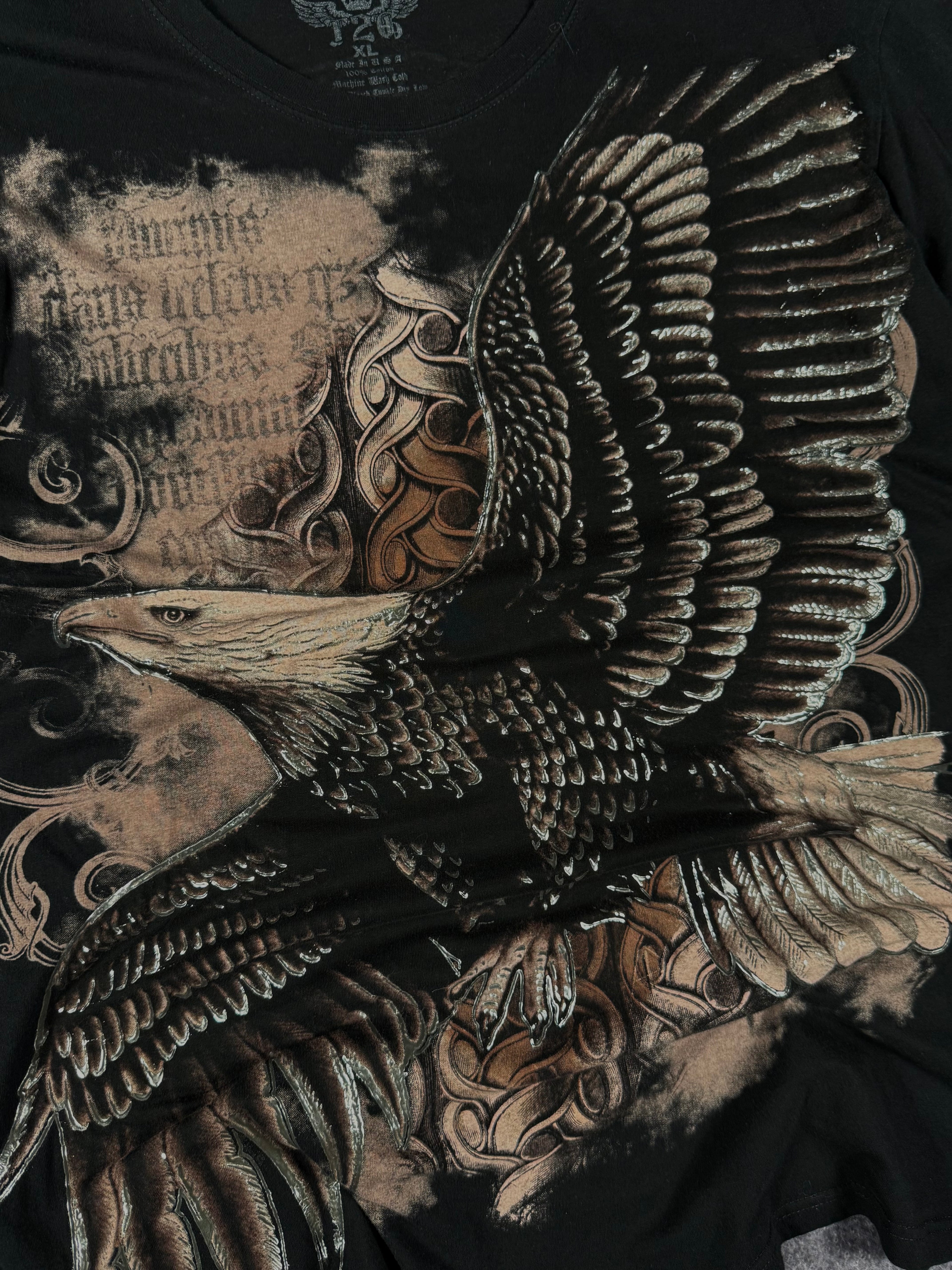 (rare) 2000s winged chrome shirt (L)