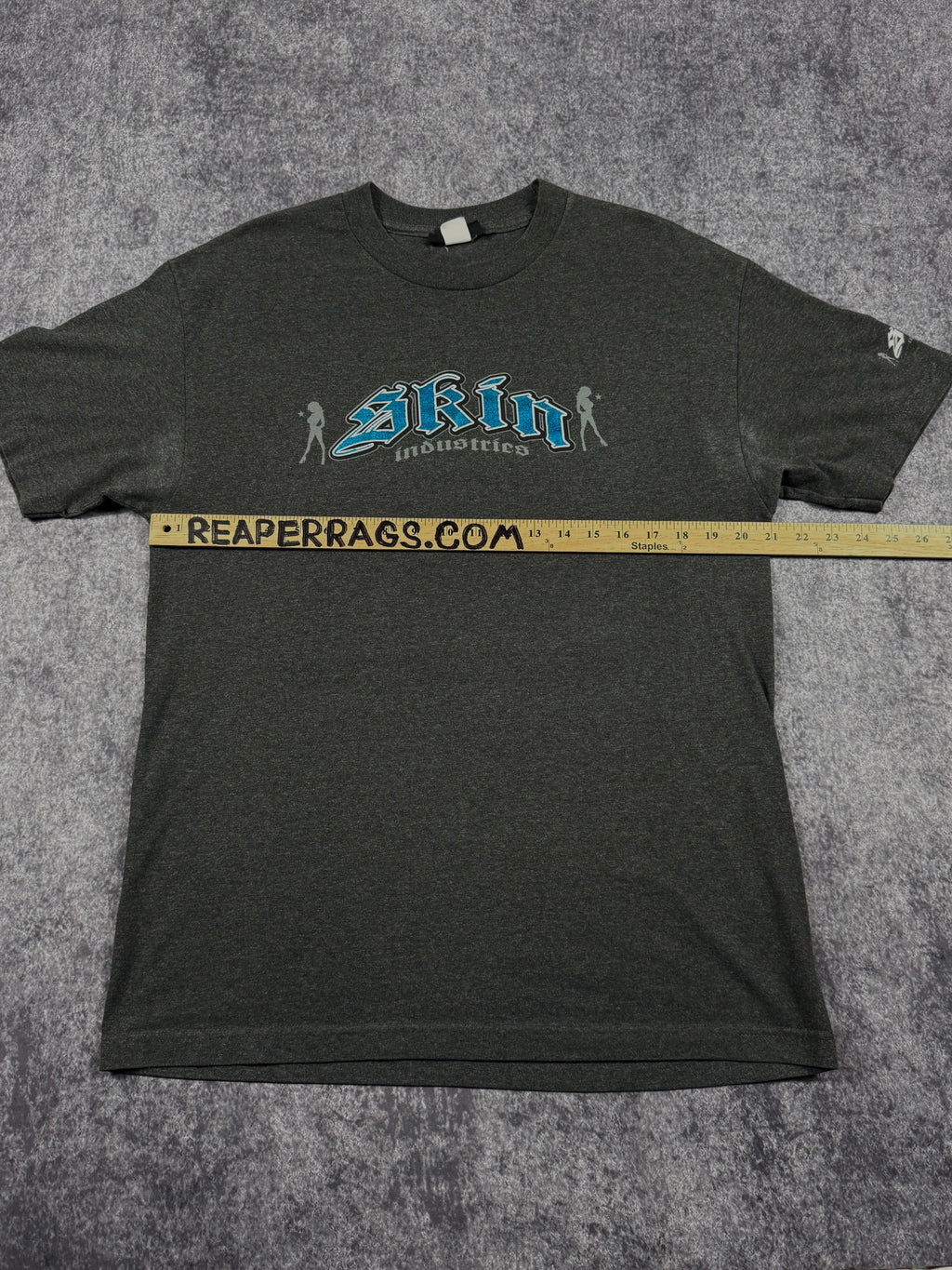 (rare) 2000s skin industries chrome shirt (L)