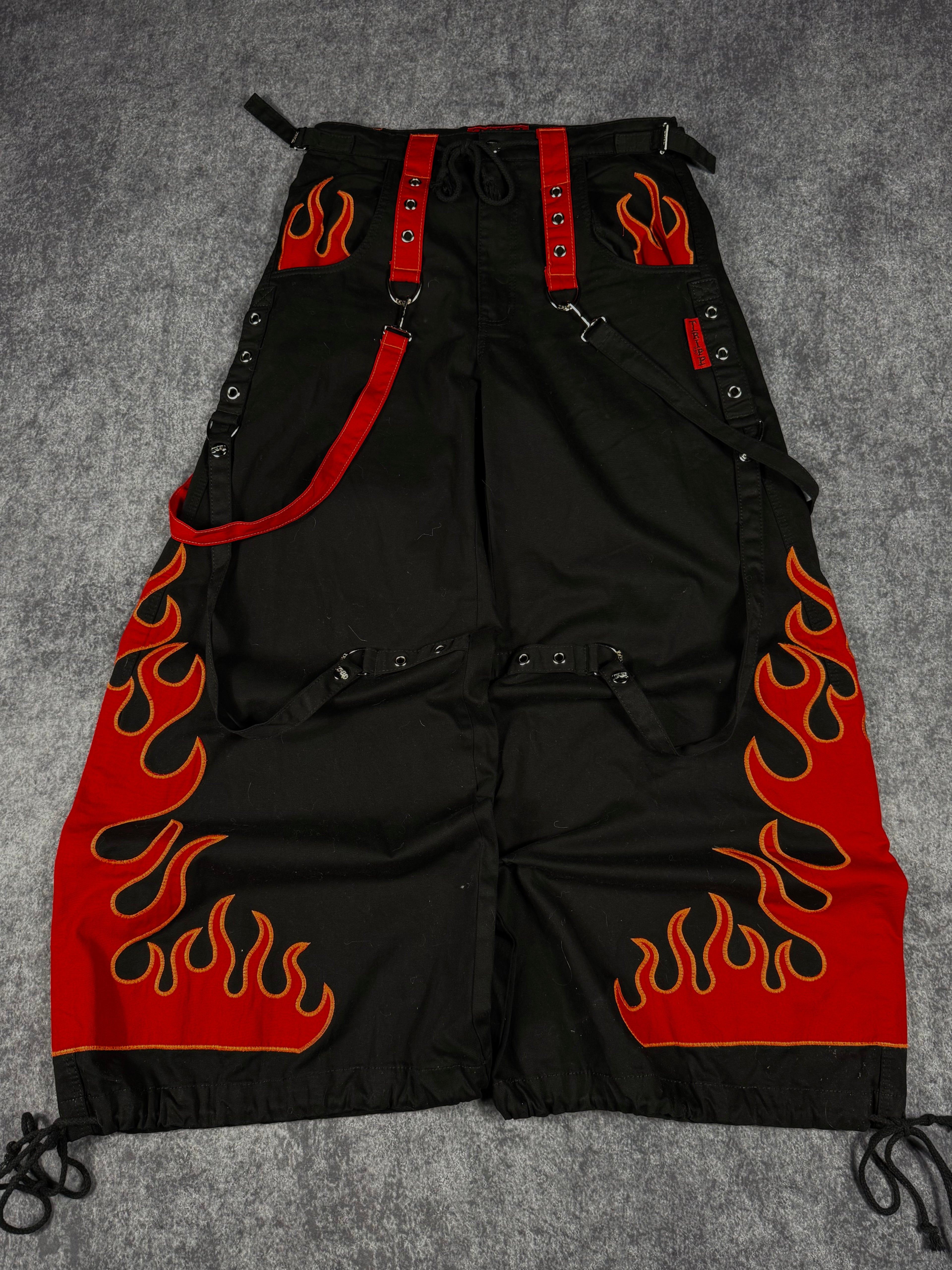 (rare) tripp nyc x dark street flame pant (32x32)