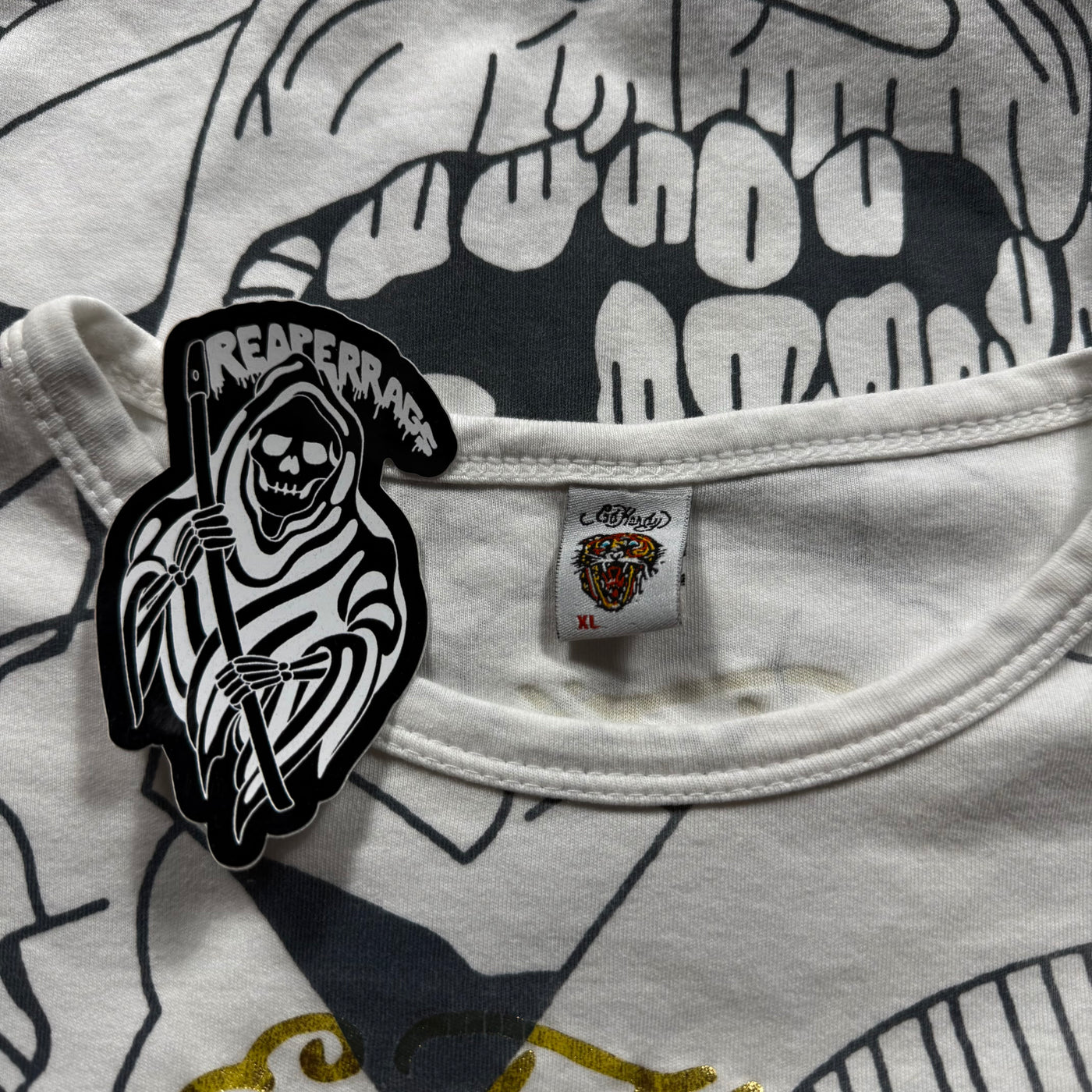 (rare) 2000s Ed Hardy Rhinestone Shirt (S)