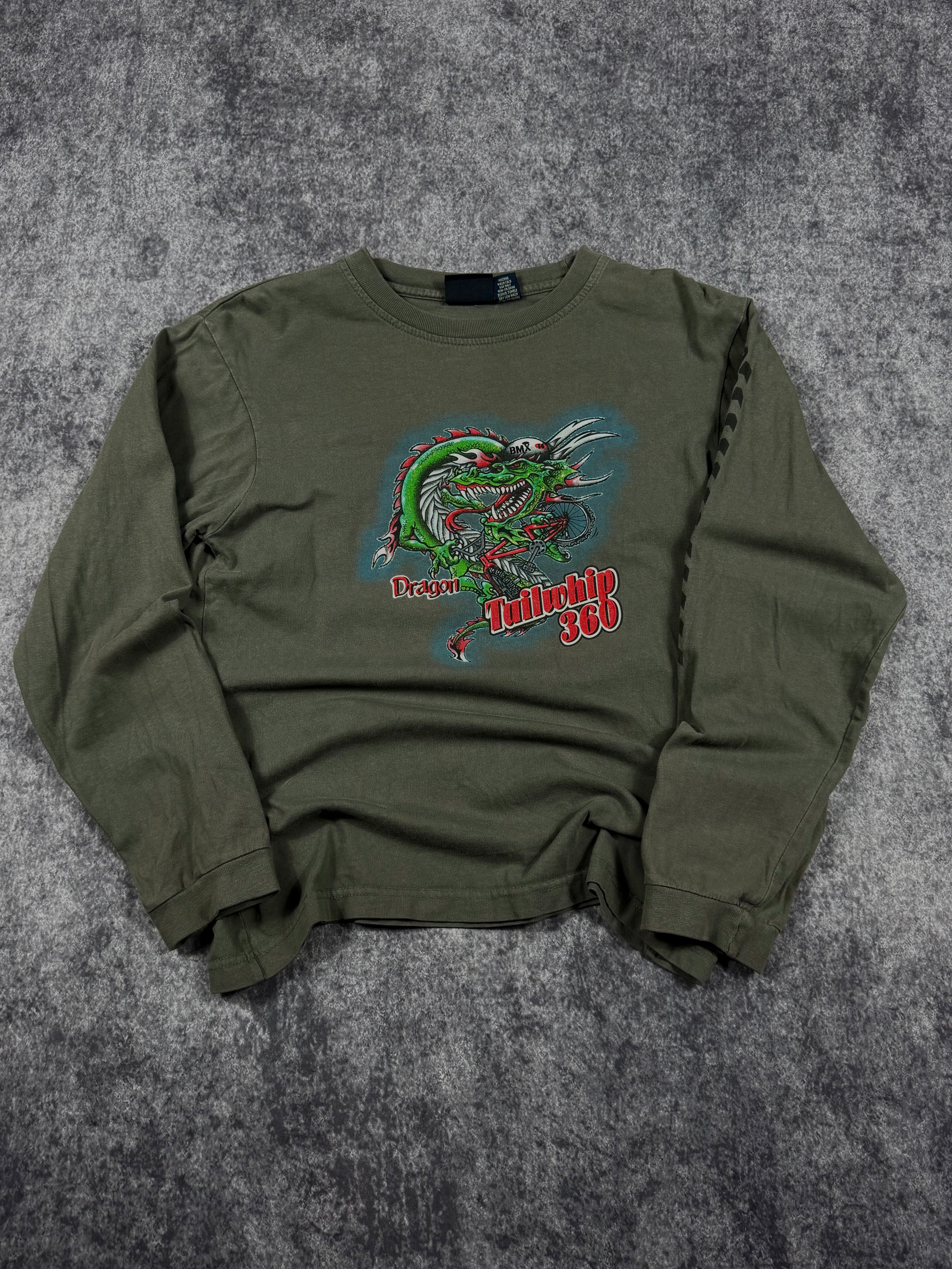 2000s dragon tailwhip long sleeve shirt (S)
