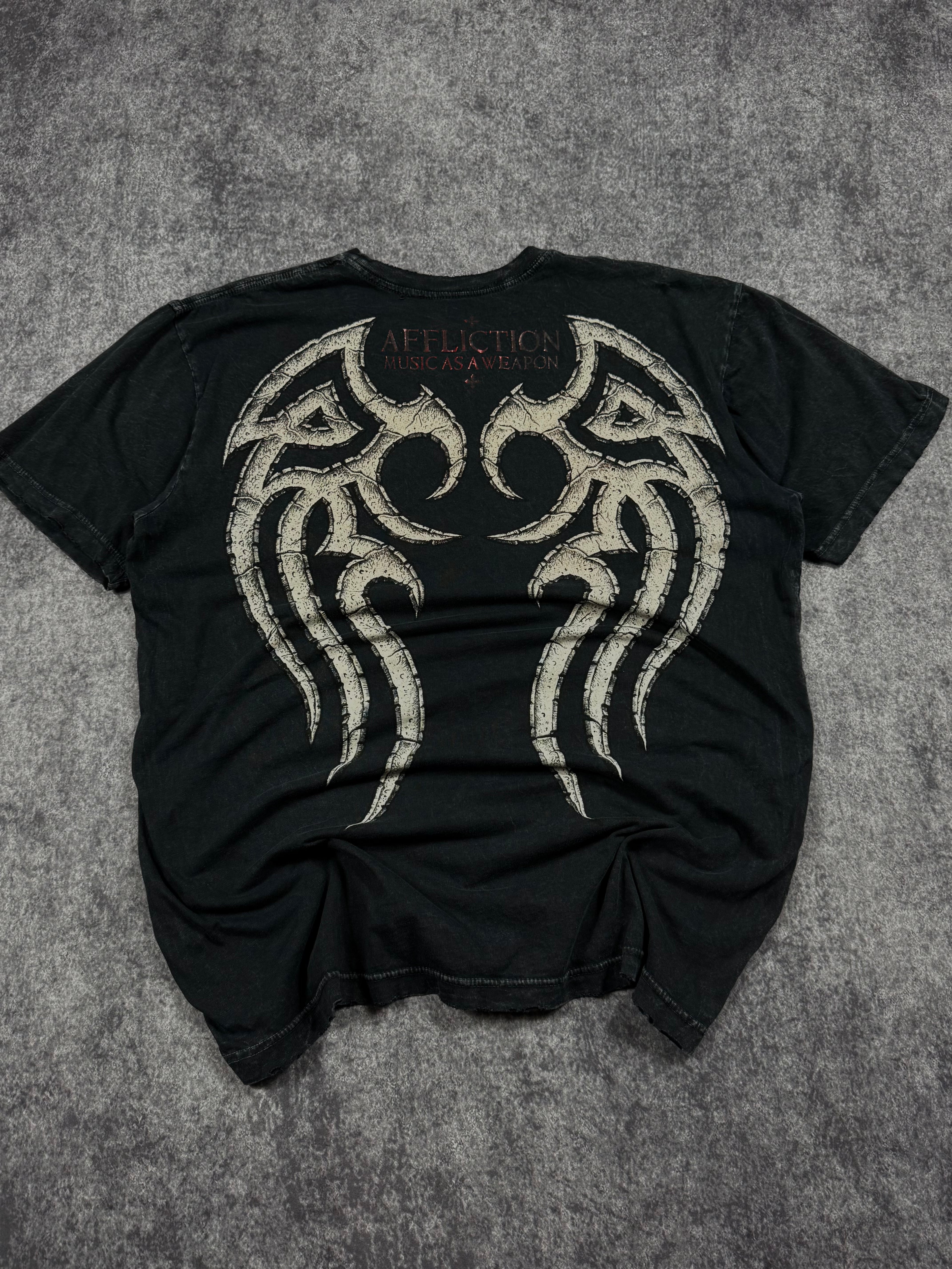 (rare) 2000s affliction chrome shirt (XL)