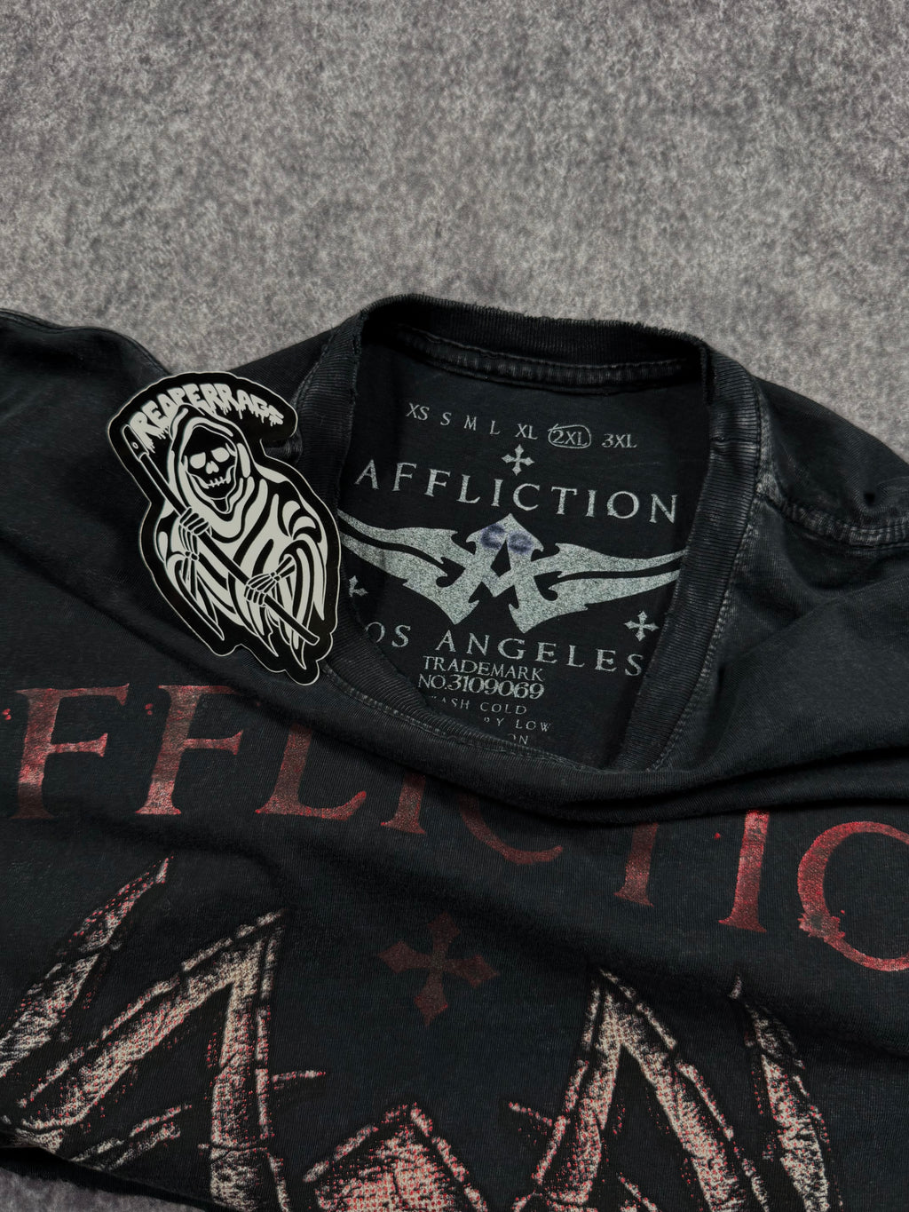 (rare) 2000s affliction chrome shirt (XL)