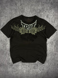(RARE) 2000s TAPOUT x BLACK SHIRT (M)