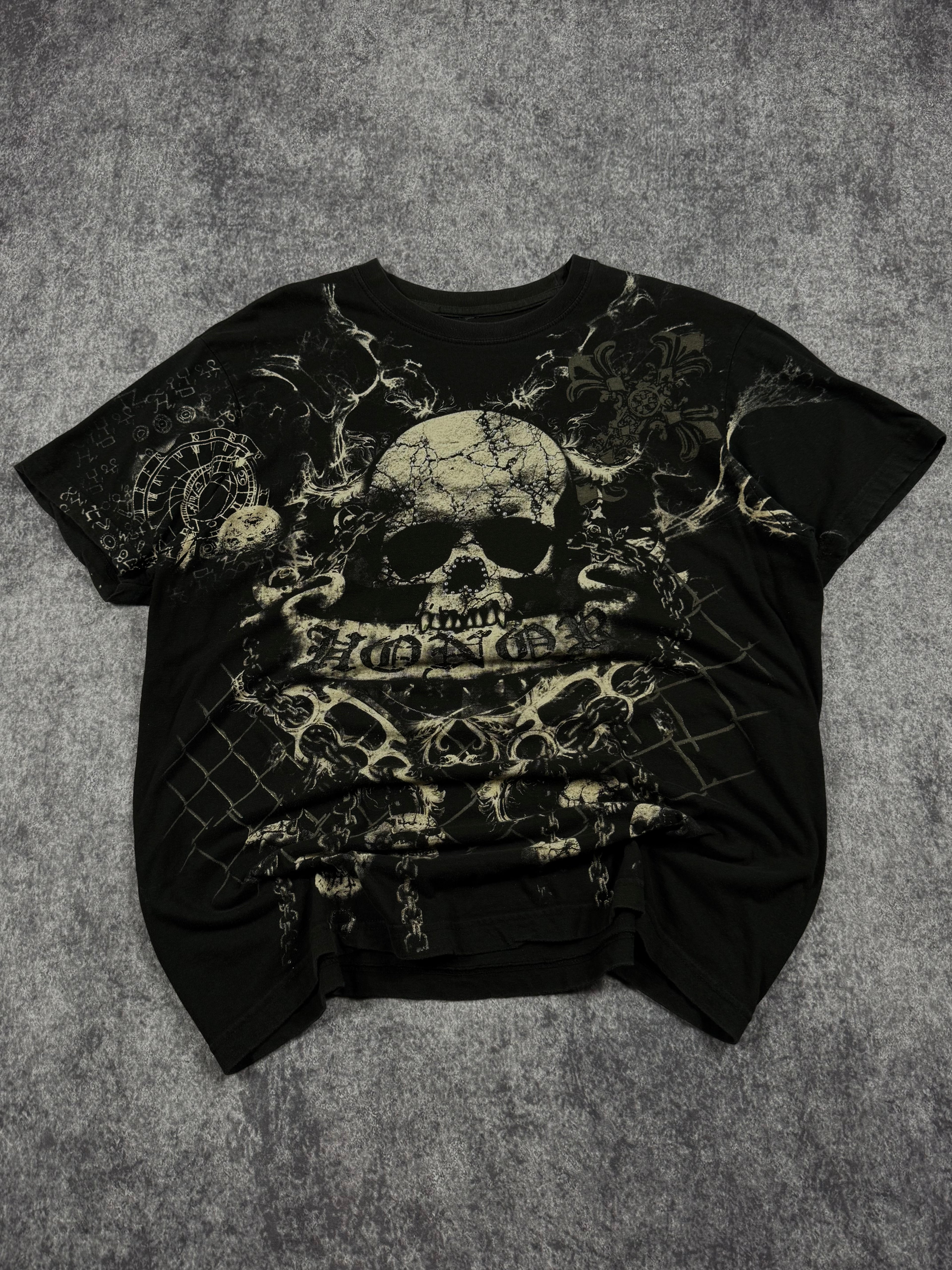 (rare) 2000s xzavier rhinestone shirt (L)