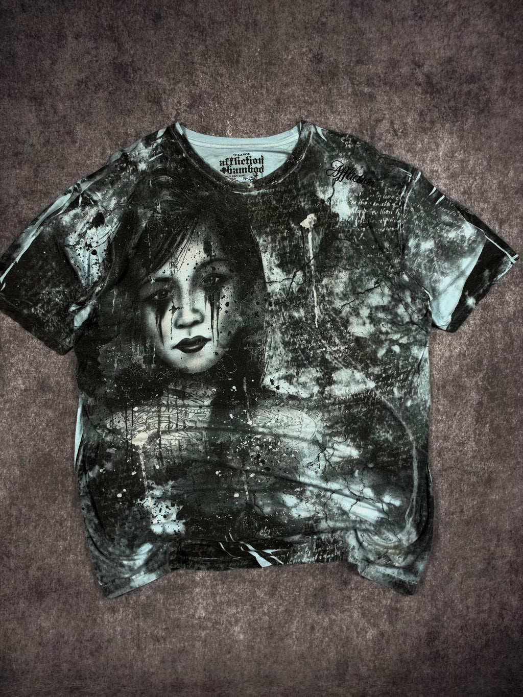 (GRAIL) 2000s CHROME AFFLICTION x BAMBOO SHIRT (XXL)