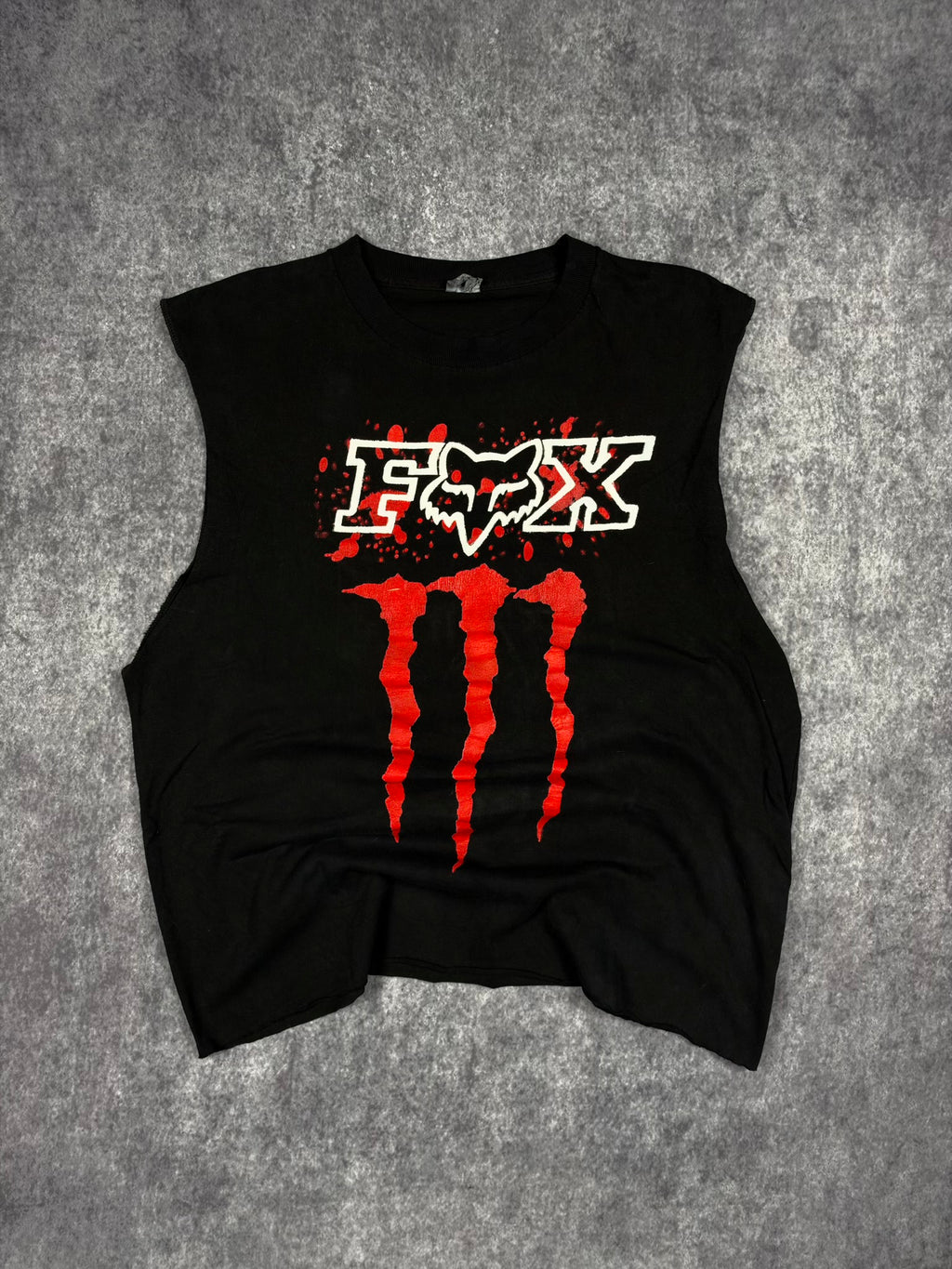 (RARE) 2000s MONSTER ENERGY x FOX RACING CUTOFF (L)