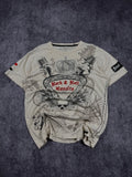 2000s rebel spirit rhinestone shirt (L)