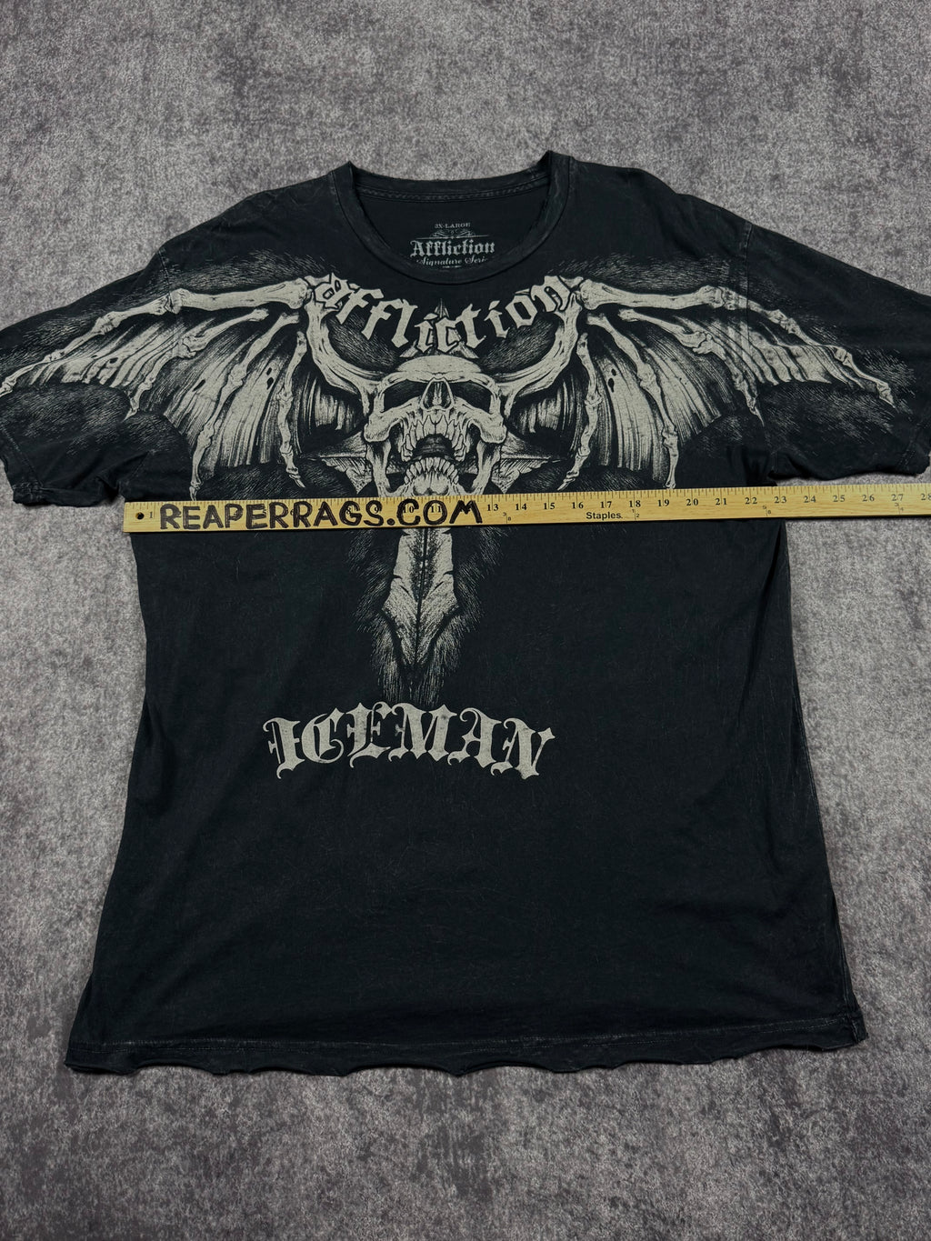 (rare) 2000s affliction x iceman shirt (XL)
