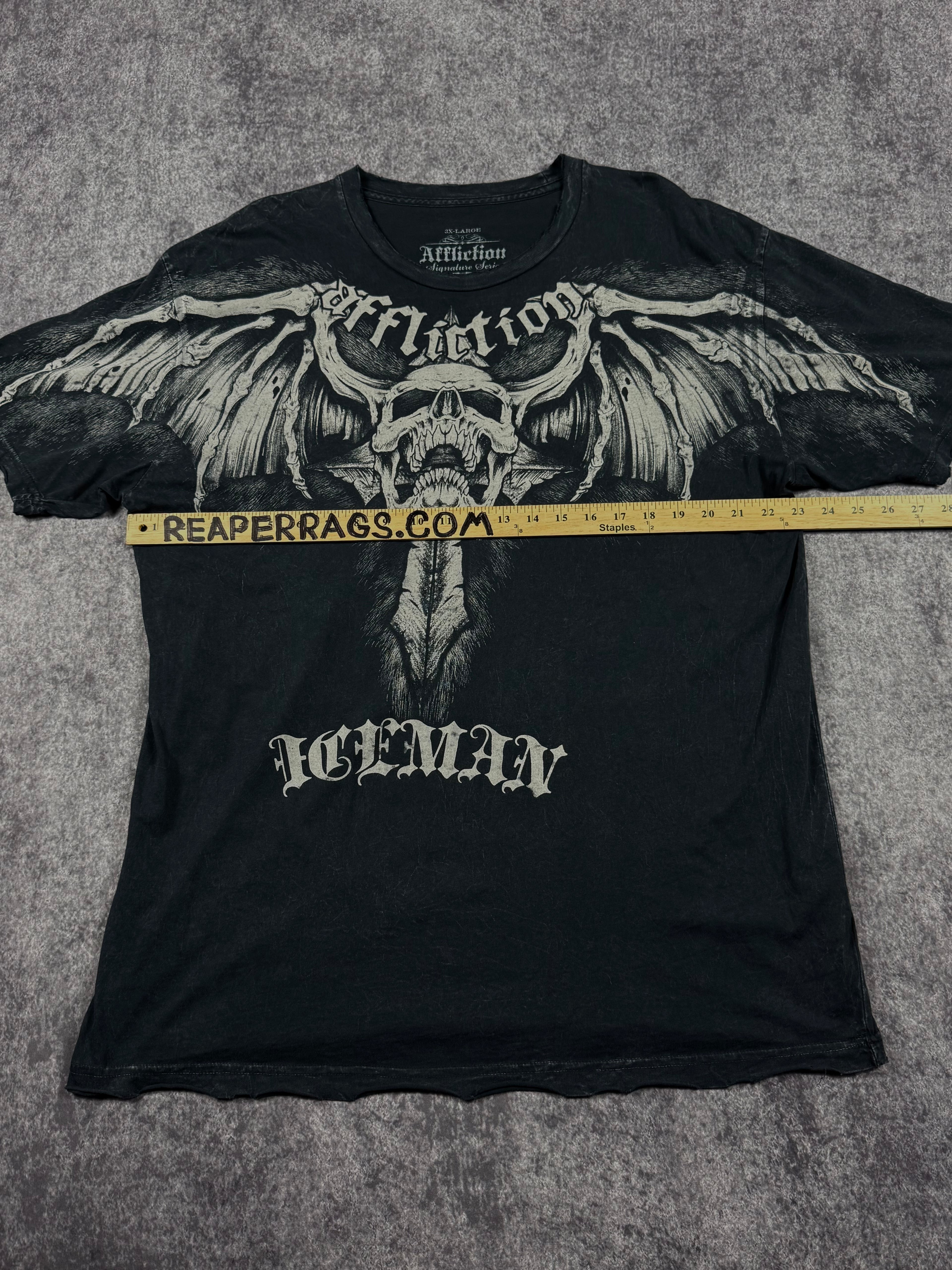 (rare) 2000s affliction x iceman shirt (XL)