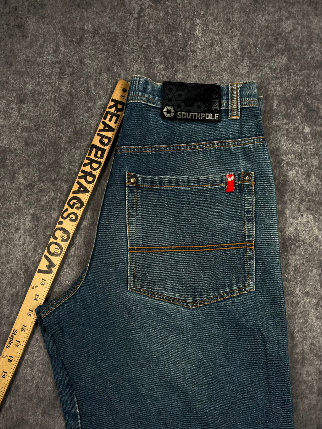 (GRAIL) 2000s SOUTHPOLE RED TAB JEANS (32x29)